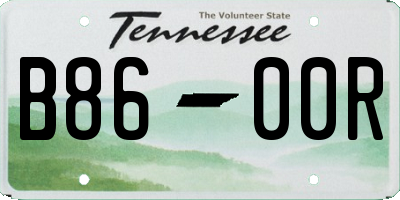 TN license plate B8600R