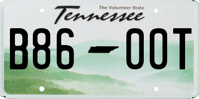 TN license plate B8600T