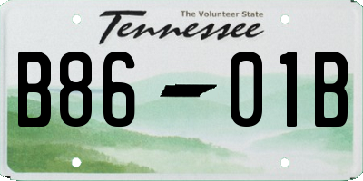 TN license plate B8601B