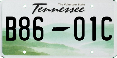 TN license plate B8601C