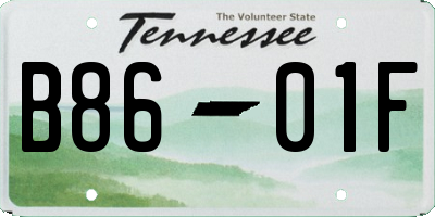 TN license plate B8601F