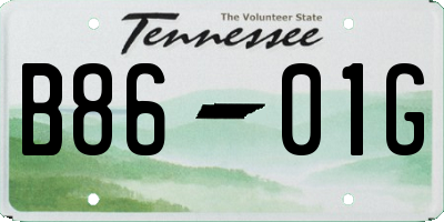 TN license plate B8601G