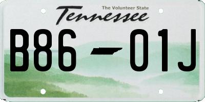TN license plate B8601J