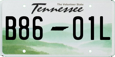 TN license plate B8601L