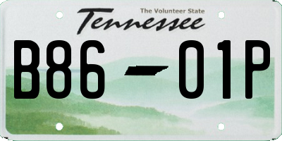 TN license plate B8601P