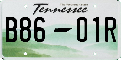 TN license plate B8601R