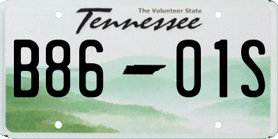 TN license plate B8601S