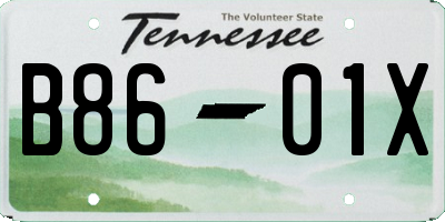 TN license plate B8601X
