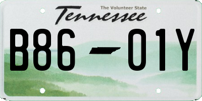 TN license plate B8601Y