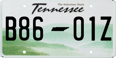 TN license plate B8601Z