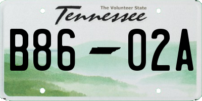 TN license plate B8602A