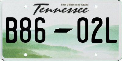 TN license plate B8602L