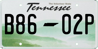 TN license plate B8602P