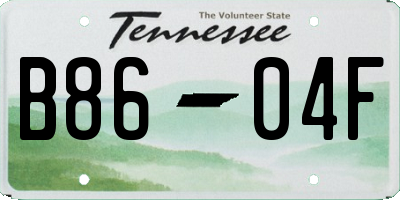 TN license plate B8604F