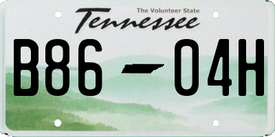 TN license plate B8604H