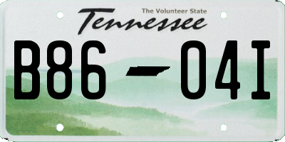 TN license plate B8604I
