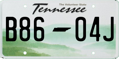 TN license plate B8604J