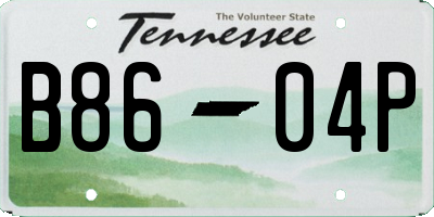 TN license plate B8604P