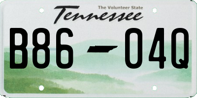 TN license plate B8604Q