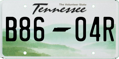 TN license plate B8604R