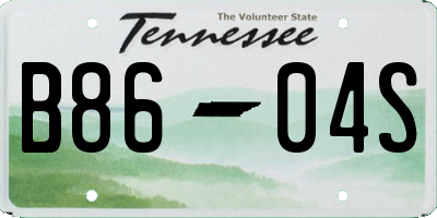 TN license plate B8604S