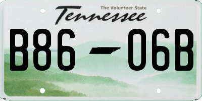 TN license plate B8606B