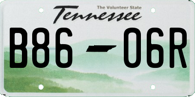 TN license plate B8606R