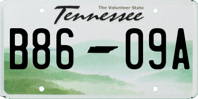 TN license plate B8609A