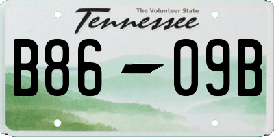 TN license plate B8609B