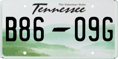 TN license plate B8609G