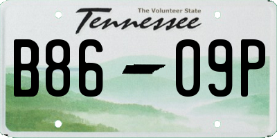 TN license plate B8609P