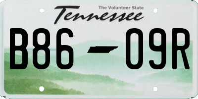 TN license plate B8609R