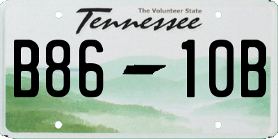 TN license plate B8610B