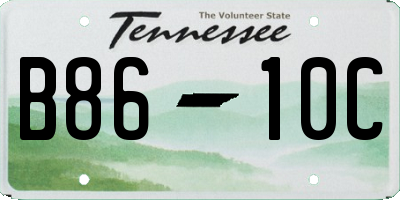 TN license plate B8610C