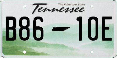 TN license plate B8610E