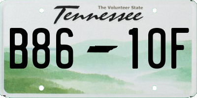 TN license plate B8610F