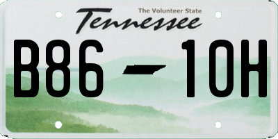 TN license plate B8610H