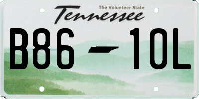TN license plate B8610L