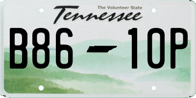 TN license plate B8610P