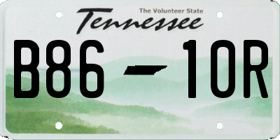 TN license plate B8610R