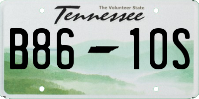 TN license plate B8610S