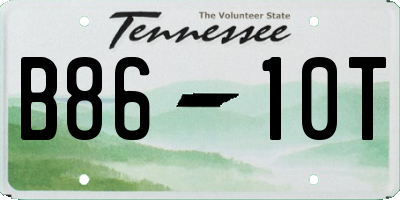 TN license plate B8610T