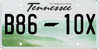 TN license plate B8610X