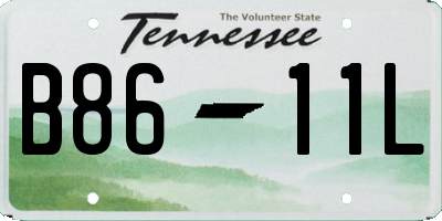 TN license plate B8611L
