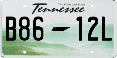 TN license plate B8612L