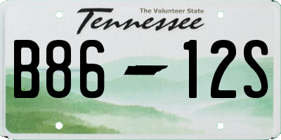 TN license plate B8612S