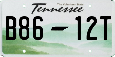 TN license plate B8612T