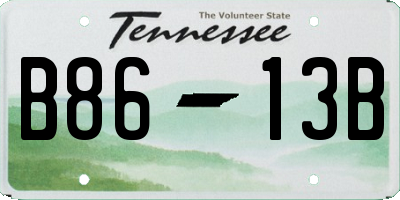 TN license plate B8613B