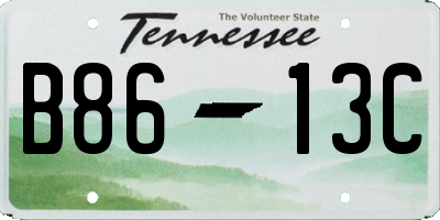 TN license plate B8613C