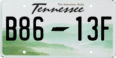 TN license plate B8613F